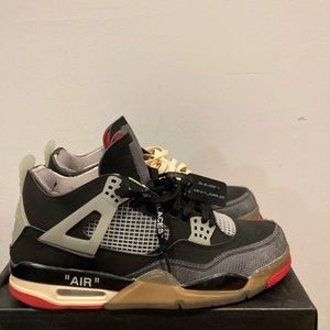 Air Jordan Retro 4 Bred Off White